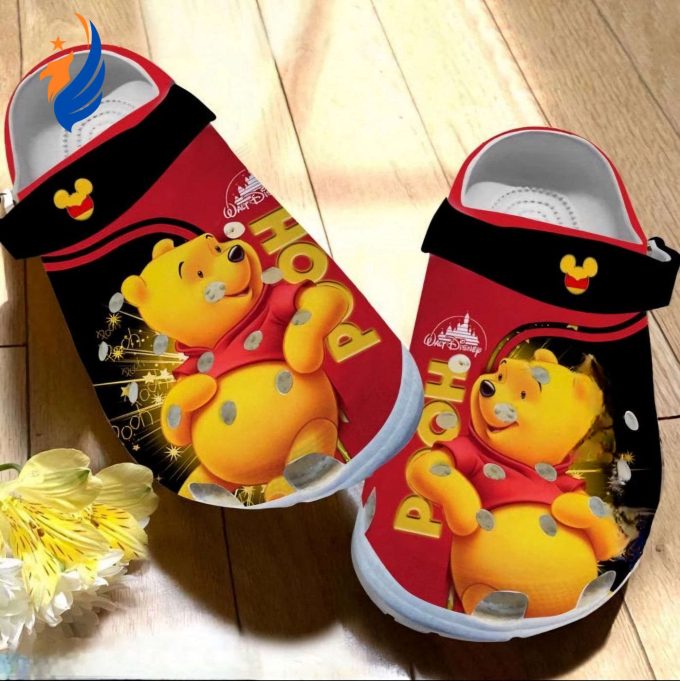 Disney Signature Winnie The Pooh Black And Red Clogs For Kids And Adults Disney Signature Winnie The Pooh Black And Red Clogs For Kids And Adults