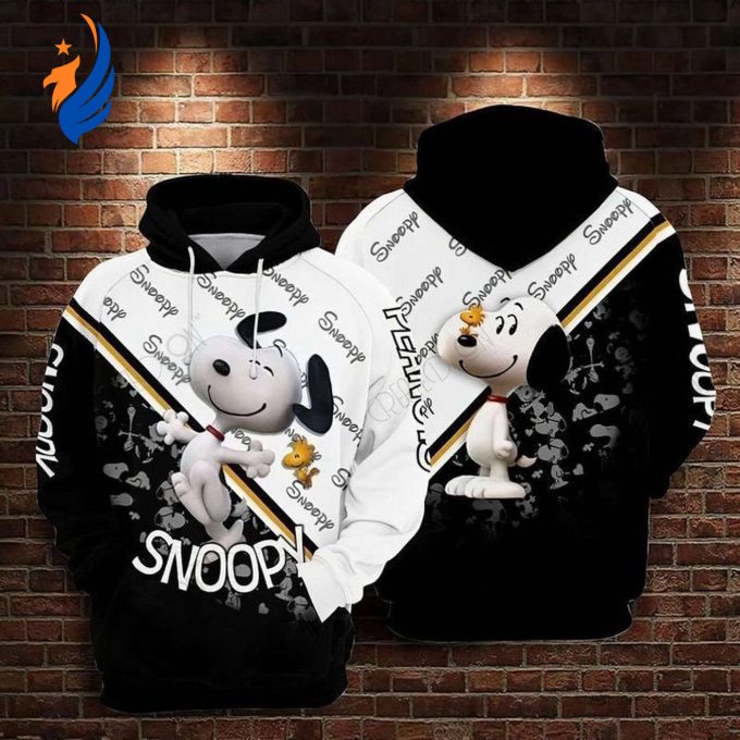 Cute Black & White Disney Snoopy 3D Hoodie – Zip Hoodie 960: Stay Stylish with this Adorable & Cozy Apparel! Cute Black & White Disney Snoopy 3D Hoodie – Zip Hoodie 960: Stay Stylish with this Adorable & Cozy Apparel!