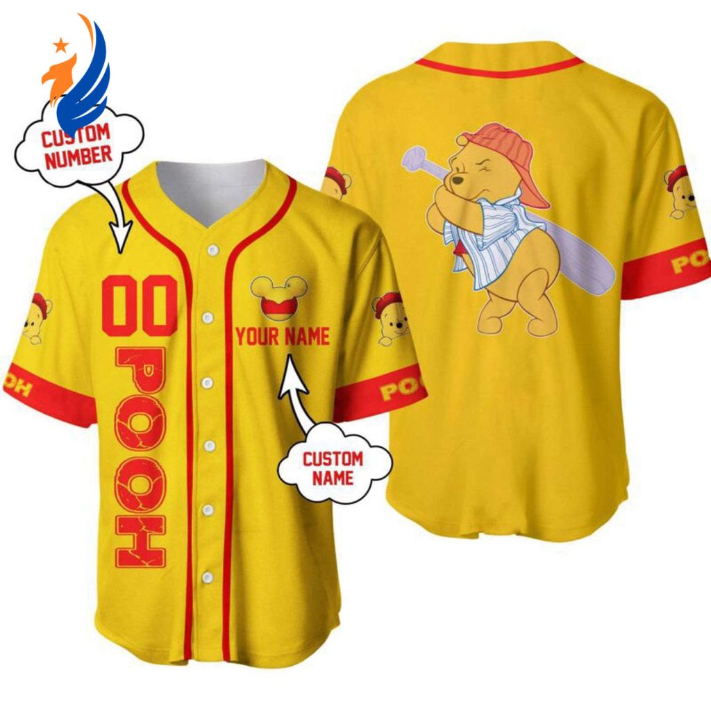 Disney Winnie the Pooh Baseball Jersey: Play Ball with Your Favorite Character! Disney Winnie the Pooh Baseball Jersey: Play Ball with Your Favorite Character!