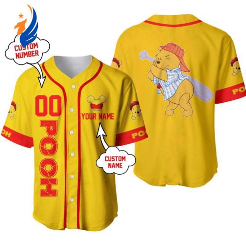 Disney Winnie the Pooh Baseball Jersey: Play Ball with Your Favorite Character!
