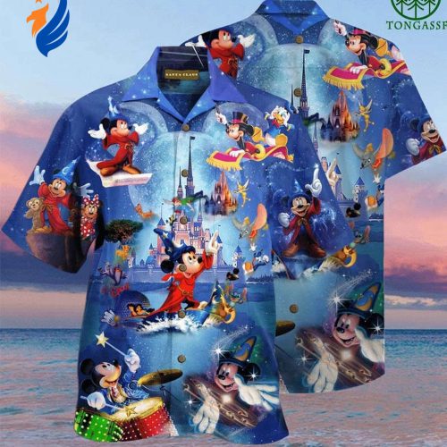 Experience the Magic with Disney Wonderful Worlds Mickey Hawaiian Shirt – Perfect for Disney Fans and Tropical Adventures!