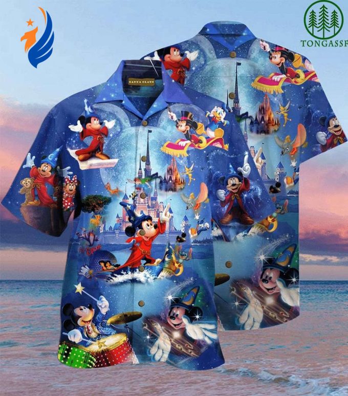 Experience the Magic with Disney Wonderful Worlds Mickey Hawaiian Shirt – Perfect for Disney Fans and Tropical Adventures!