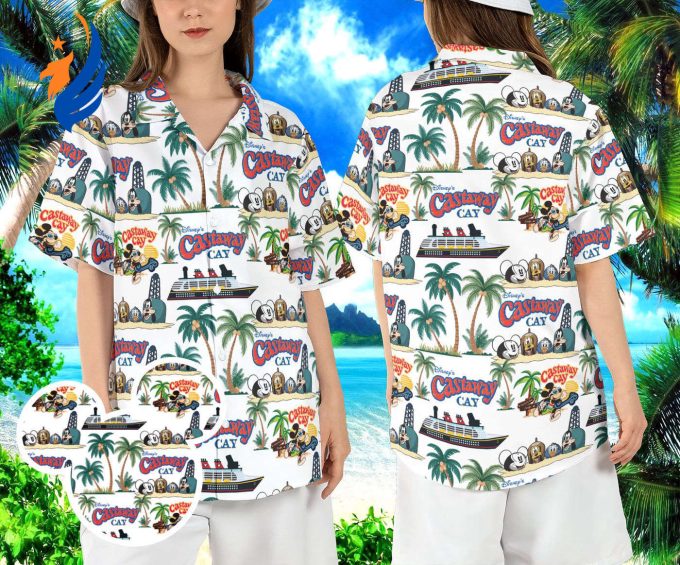 Disneyland Castaway Cay Cruise Hawaiian Shirt – Tropical Aloha Beach Shirt for Mickey and Friends Cruise Perfect for Summer