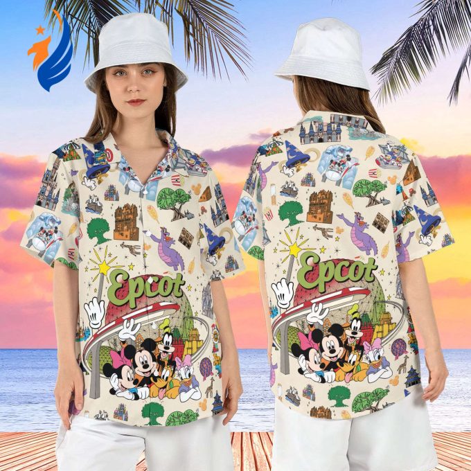 Magical Hawaiian Shirts: Disneyland Epcot Mickey & Friends WDW Magic Kingdom Epcot Festival