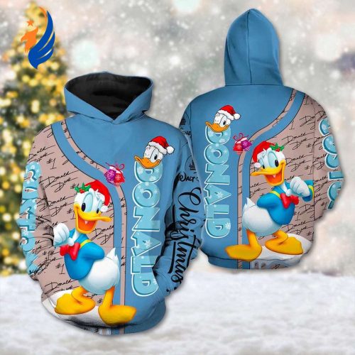 Donald Santa Hat Hoodie Mickey Mouse 3D T-shirt All-Over Print Shirt: Perfect Donald Duck Gifts!