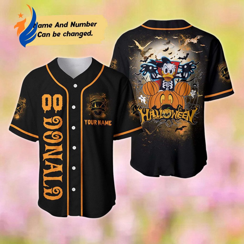 Custom Donald Scare Halloween Baseball Jersey – Personalized Mickey Mouse Shirt Perfect Donald Gift Custom Donald Scare Halloween Baseball Jersey – Personalized Mickey Mouse Shirt Perfect Donald Gift