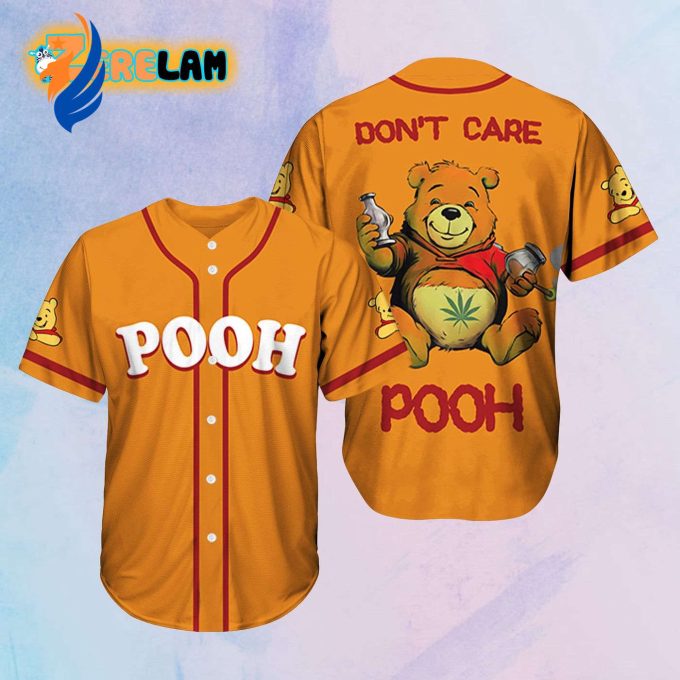 Stylish Don t Care Pooh Baseball Jersey – Trendy Design for Baseball Lovers
