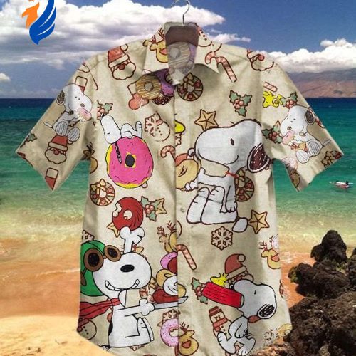 Hawaiian Shirt for Dog Lovers: Donuts Snoopy Dog Design – Stylish Comfortable & Fun! Hawaiian Shirt for Dog Lovers: Donuts Snoopy Dog Design – Stylish Comfortable & Fun!