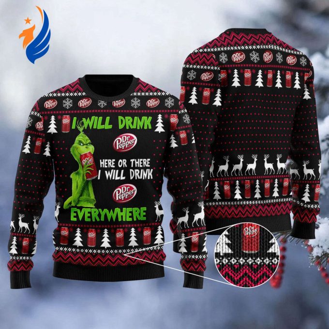 Get Festive with Dr Pepper Grinches Ugly Sweater – Perfect for Christmas Parties! Get Festive with Dr Pepper Grinches Ugly Sweater – Perfect for Christmas Parties!