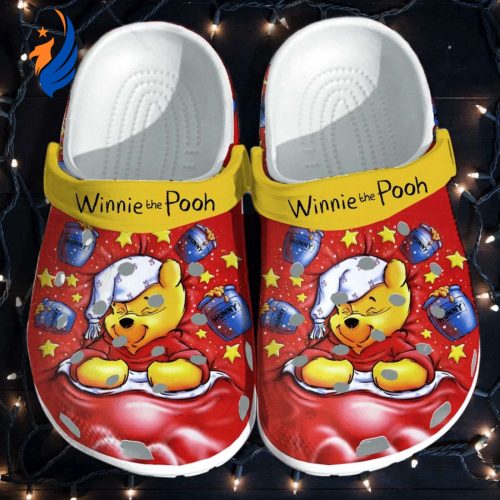 Dreamer Winnie The Pooh With Honey Red Clogs For Kids And Adutls