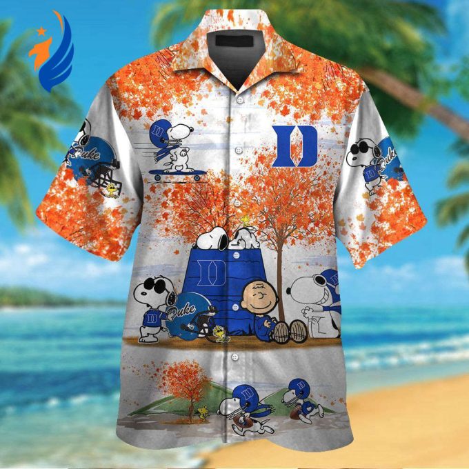 Duke Blue Devils Snoopy Autumn Hawaiian Shirt Set – Short Sleeve Button Up for Men Women Kids Duke Blue Devils Snoopy Autumn Hawaiian Shirt Set – Short Sleeve Button Up for Men Women Kids