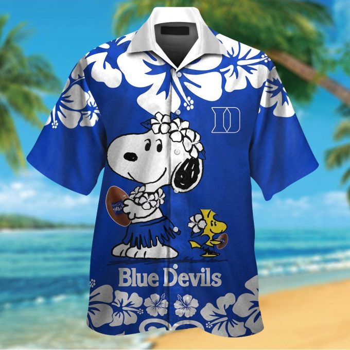 Duke Blue Devils & Snoopy Hawaiian Shirt #3: Stylish and Playful Design for Fans of Both Teams!