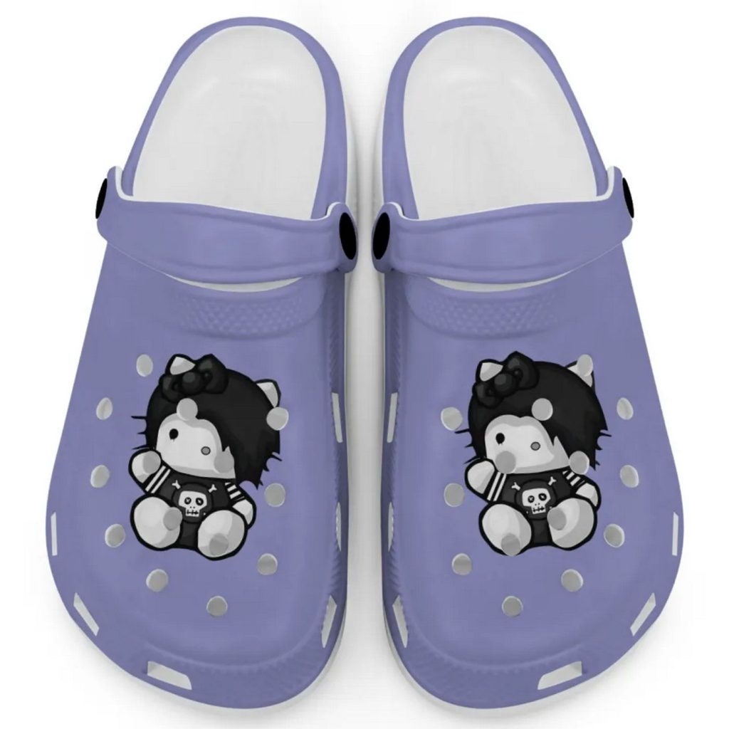 Emo Hello Kitty Grunge Sanrio Ochid Clogs For Kids And Adults Fast Shipping Emo Hello Kitty Grunge Sanrio Ochid Clogs For Kids And Adults Fast Shipping
