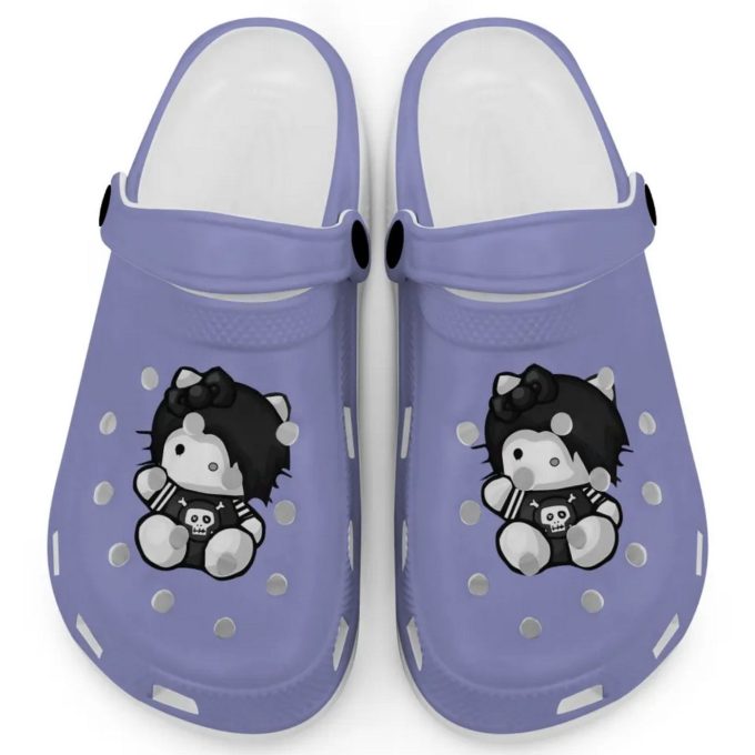 Emo Hello Kitty Grunge Sanrio Ochid Clogs For Kids And Adults Fast Shipping