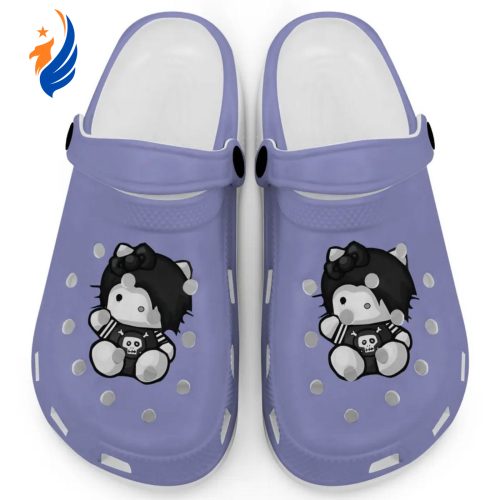 Emo Hello Kitty Grunge Sanrio Ochid Clogs For Kids And Adults Fast Shipping