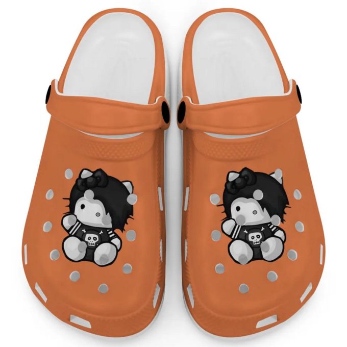 Emo Hello Kitty Grunge Sanrio Orange Clogs For Kids And Adults Fast Shipping