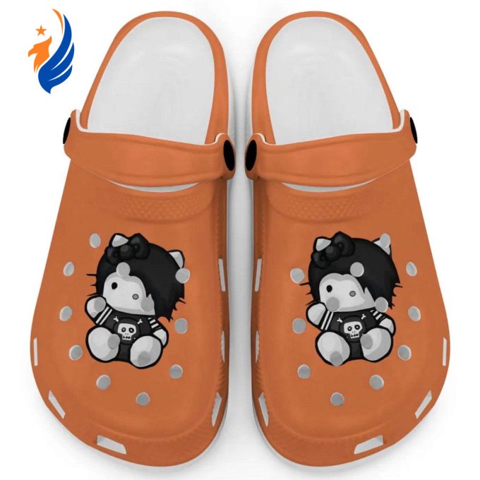 Emo Hello Kitty Grunge Sanrio Orange Clogs For Kids And Adults Fast Shipping Emo Hello Kitty Grunge Sanrio Orange Clogs For Kids And Adults Fast Shipping