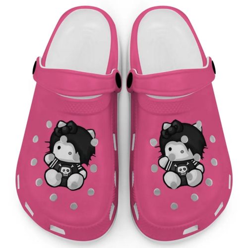 Emo Hello Kitty Grunge Sanrio Pink Clogs For Kids And Adults Fast Shipping