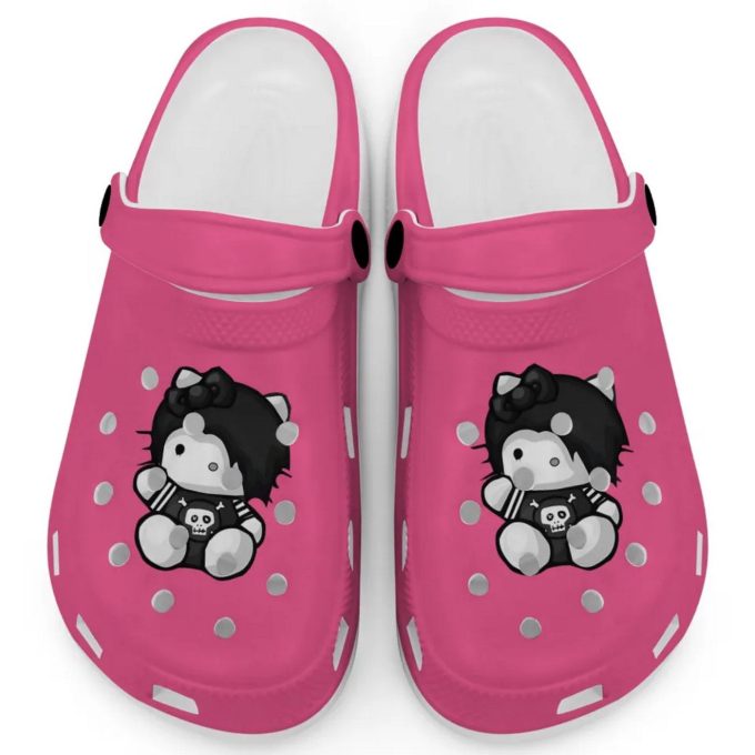 Emo Hello Kitty Grunge Sanrio Pink Clogs For Kids And Adults Fast Shipping Emo Hello Kitty Grunge Sanrio Pink Clogs For Kids And Adults Fast Shipping