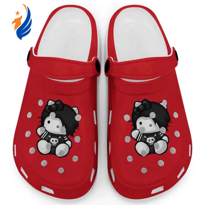 Emo Hello Kitty Grunge Sanrio Red Clogs For Kids And Adults Fast Shipping Emo Hello Kitty Grunge Sanrio Red Clogs For Kids And Adults Fast Shipping