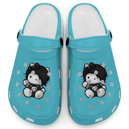 Emo Hello Kitty Grunge Sanrio Royal Blue Clogs For Kids And Adults