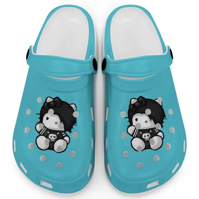Emo Hello Kitty Grunge Sanrio Royal Blue Clogs For Kids And Adults