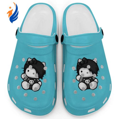Emo Hello Kitty Grunge Sanrio Royal Blue Clogs For Kids And Adults