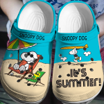 Enjoy Summer Time Snoopy Dog Clogs Shoes Enjoy Summer Time Snoopy Dog Clogs Shoes
