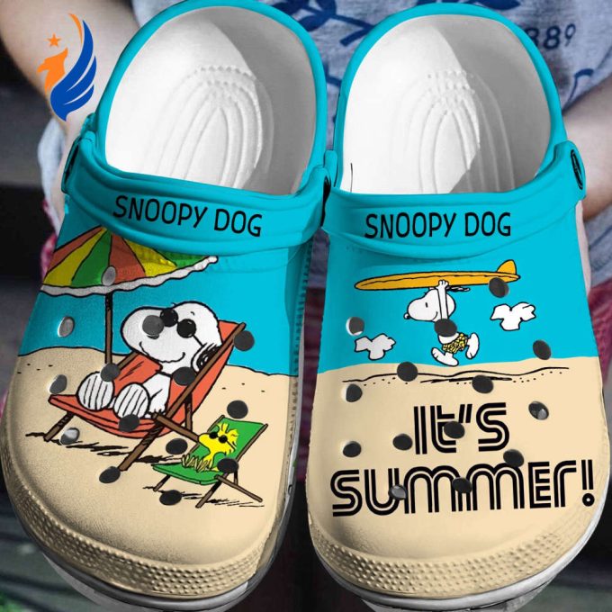 Enjoy Summer Time Snoopy Dog Clogs Shoes Enjoy Summer Time Snoopy Dog Clogs Shoes