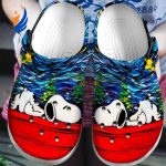 Eye-catching Clogs Lazy Snoopy And Beautiful Sky Non-slip Clogs For Kids And Adults