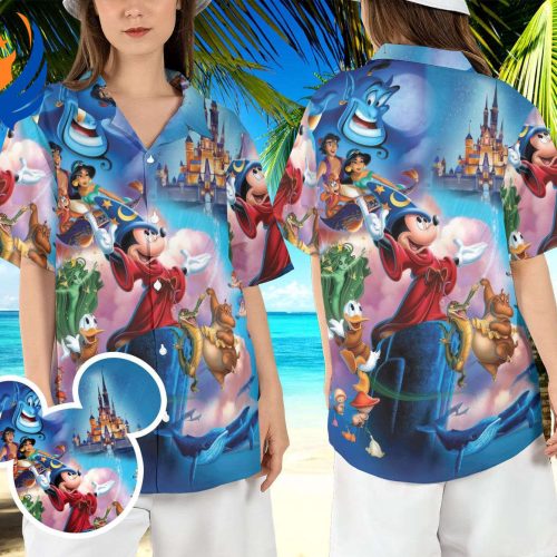 Magical Fantasia Sorcerer Mickey Hawaiian Shirt – Disneyland s Aloha Wizardry in Hollywood Studios!