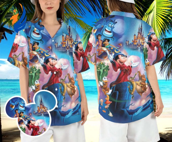 Magical Fantasia Sorcerer Mickey Hawaiian Shirt – Disneyland s Aloha Wizardry in Hollywood Studios!