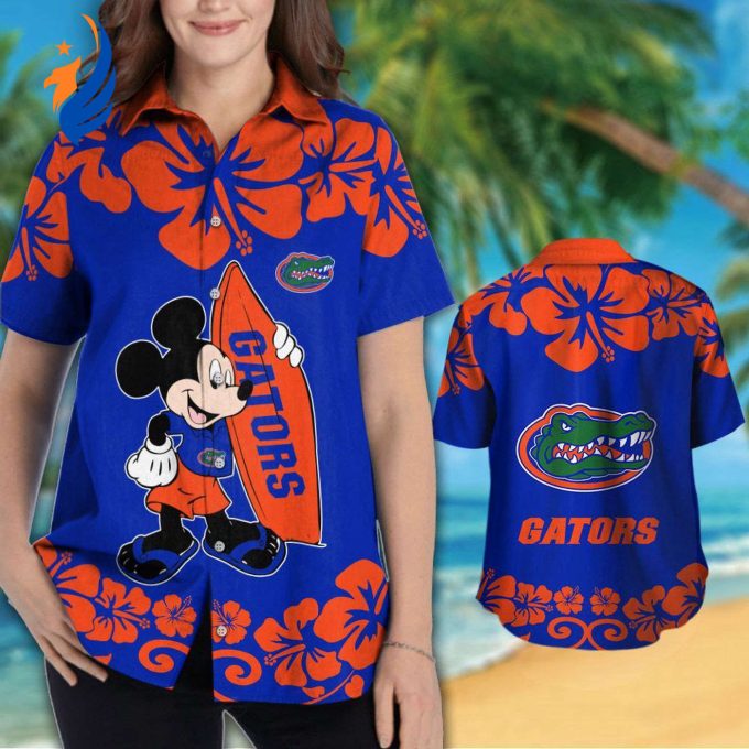 Florida Gators & Mickey Mouse Hawaiian Shirt #3 – Vibrant Florida-themed Design for Disney Fans