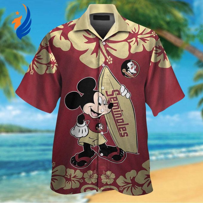 Shop the Florida State Seminoles & Mickey Mouse Hawaiian Shirt #3 for Ultimate Fan Style Shop the Florida State Seminoles & Mickey Mouse Hawaiian Shirt #3 for Ultimate Fan Style