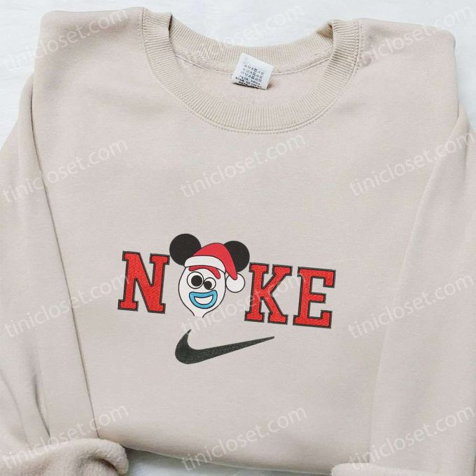 Forky Mickey Disney Christmas x Nike Embroidered Sweatshirt: Cartoon Shirt Perfect Christmas Gift