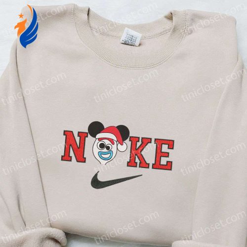 Forky Mickey Disney Christmas x Nike Embroidered Sweatshirt: Cartoon Shirt Perfect Christmas Gift