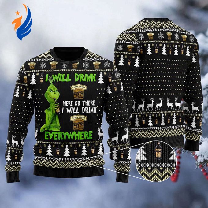 Get Festive with the Forty Creek Grinches Ugly Sweater – Perfect for Every Occasion!