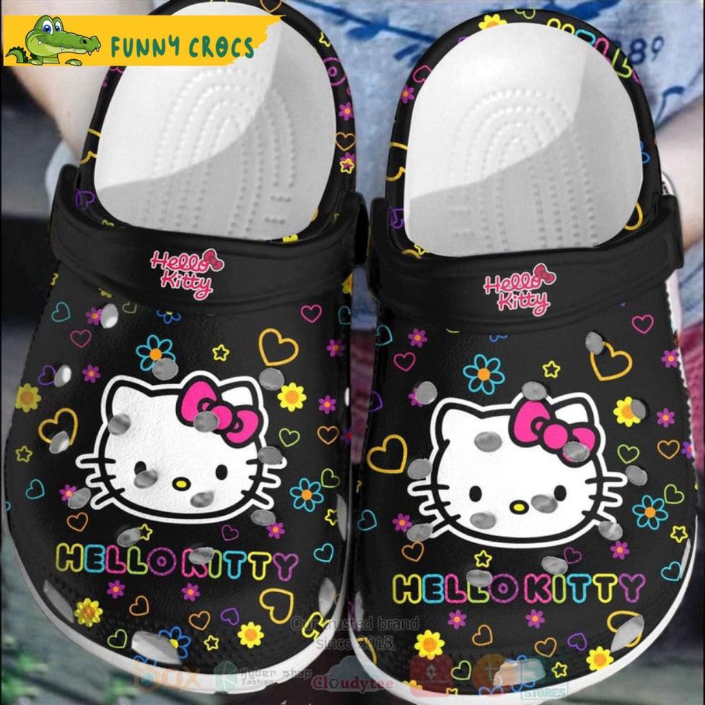 Funny Black Hello KittyClogs-Shoes Funny Black Hello KittyClogs-Shoes