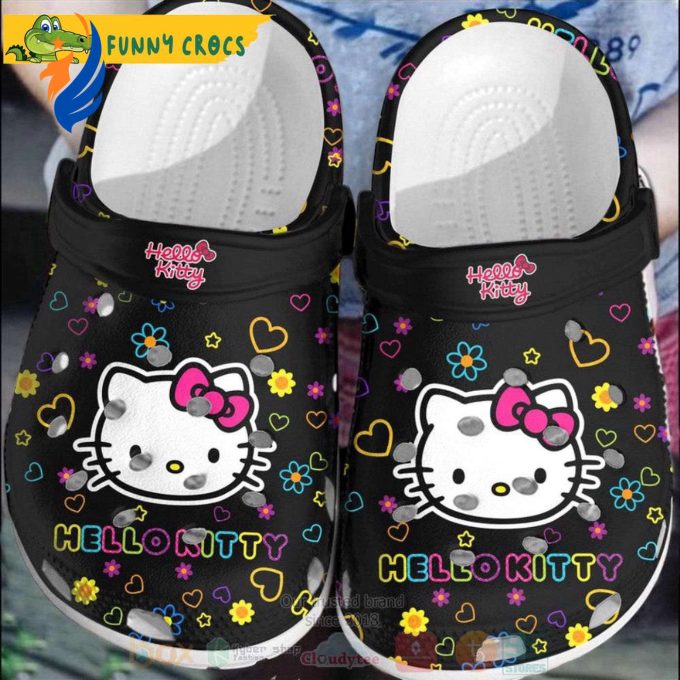 Funny Black Hello KittyClogs-Shoes Funny Black Hello KittyClogs-Shoes