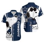 Cheerful Dallas Cowboys Snoopy 3D Hawaiian Shirt – Fun & Fabulous Team Apparel