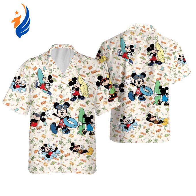 Fun Mickey Hawaii Shirt: Funny Disney Beach Short Sleeve Tee for a Playful Style!