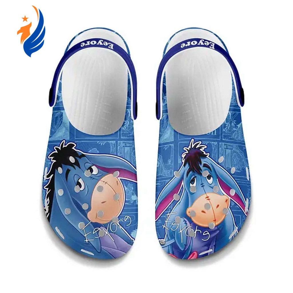 Funny Eeyore Winnie The Pooh Blue Clogs For Kids And Adutls Funny Eeyore Winnie The Pooh Blue Clogs For Kids And Adutls