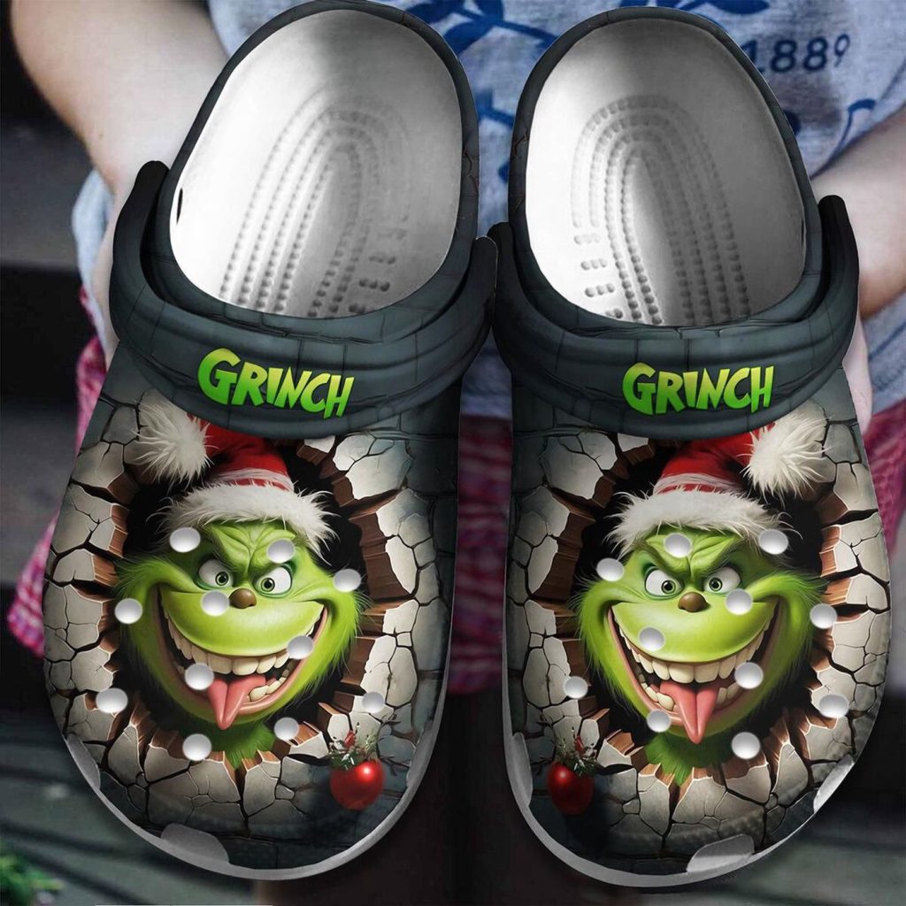 Funny Grinch Face Christmas Unisex Clogs For Kids And Adults Funny Grinch Face Christmas Unisex Clogs For Kids And Adults