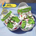 Funny Grinches Weed Christmas Lightweight Sandals White Clogs Funny Grinches Weed Christmas Lightweight Sandals White Clogs