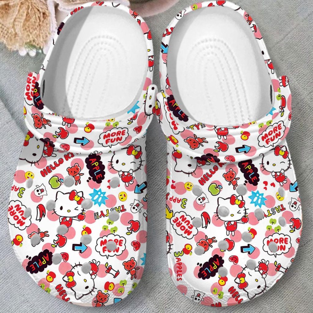 Funny Hello Kitty And Cute Friends Pattern Clogs, Clogs For Kids And Adults Funny Hello Kitty And Cute Friends Pattern Clogs, Clogs For Kids And Adults
