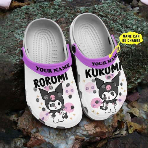 Funny Kuromi Hello Kitty Black Cartoon Clogs For Kids And Adults
