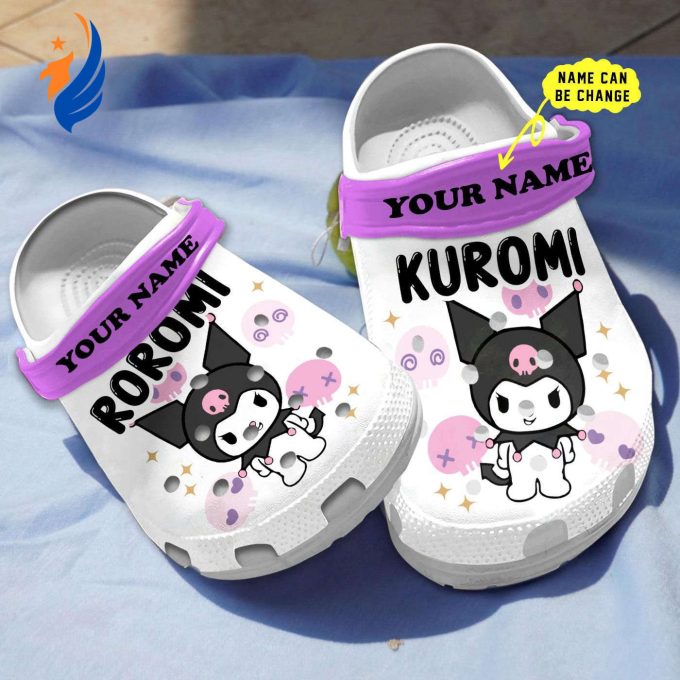 Funny Kuromi Hello Kitty Black Cartoon Clogs For Kids And Adults Funny Kuromi Hello Kitty Black Cartoon Clogs For Kids And Adults