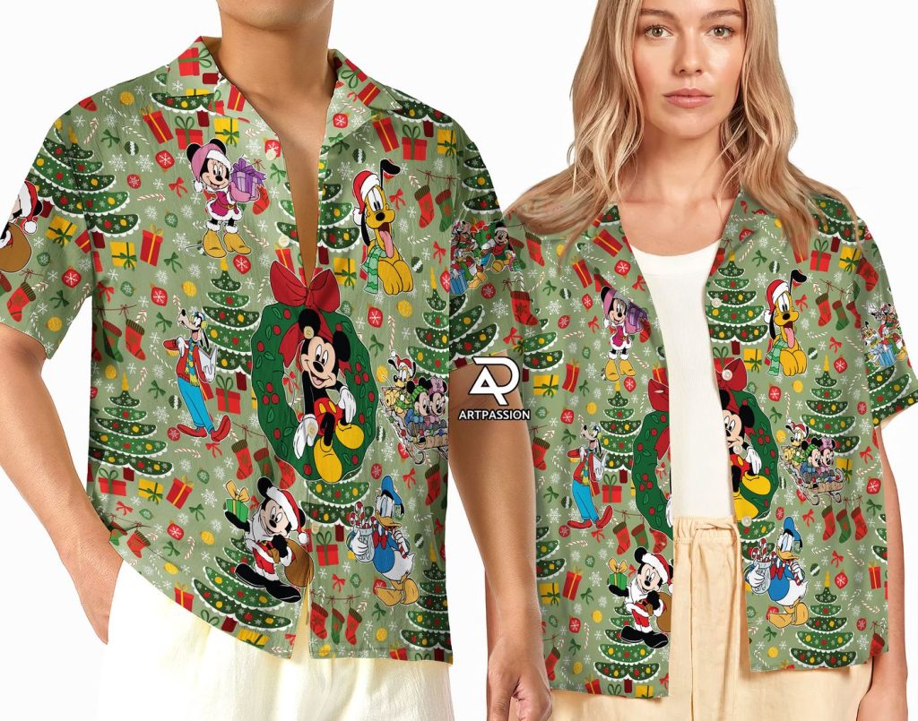 Funny Mickey Christmas Hawaiian Shirt: Festive Christmas Tree Hawaii Shirt – Perfect for Holiday Parties! Funny Mickey Christmas Hawaiian Shirt: Festive Christmas Tree Hawaii Shirt – Perfect for Holiday Parties!