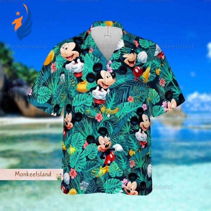 Fun in the Sun with Mickey: Hawaiian Shirt for Summer Vacation & Tropical Beach Adventures!