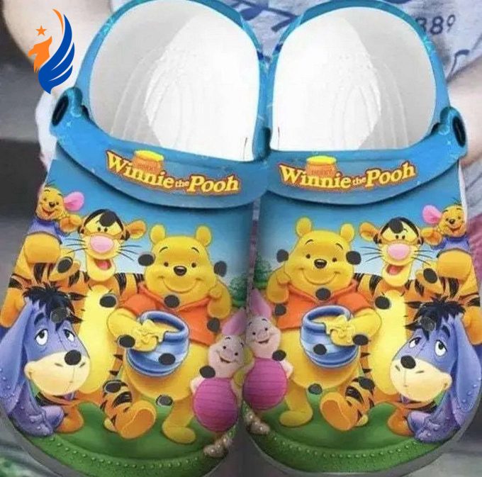 Funny Winnie The Pooh And Friends Grass Clogs For Kids And Adutls